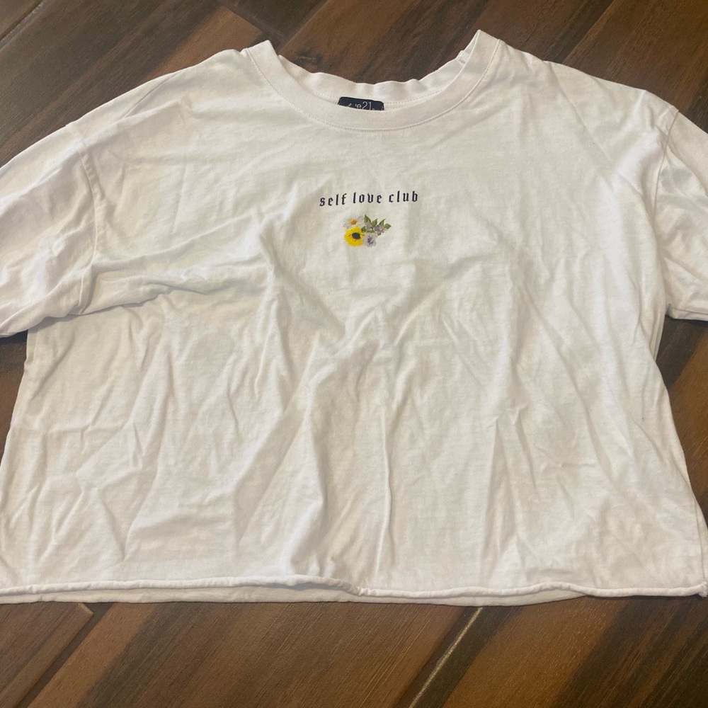 cropped white long sleeve